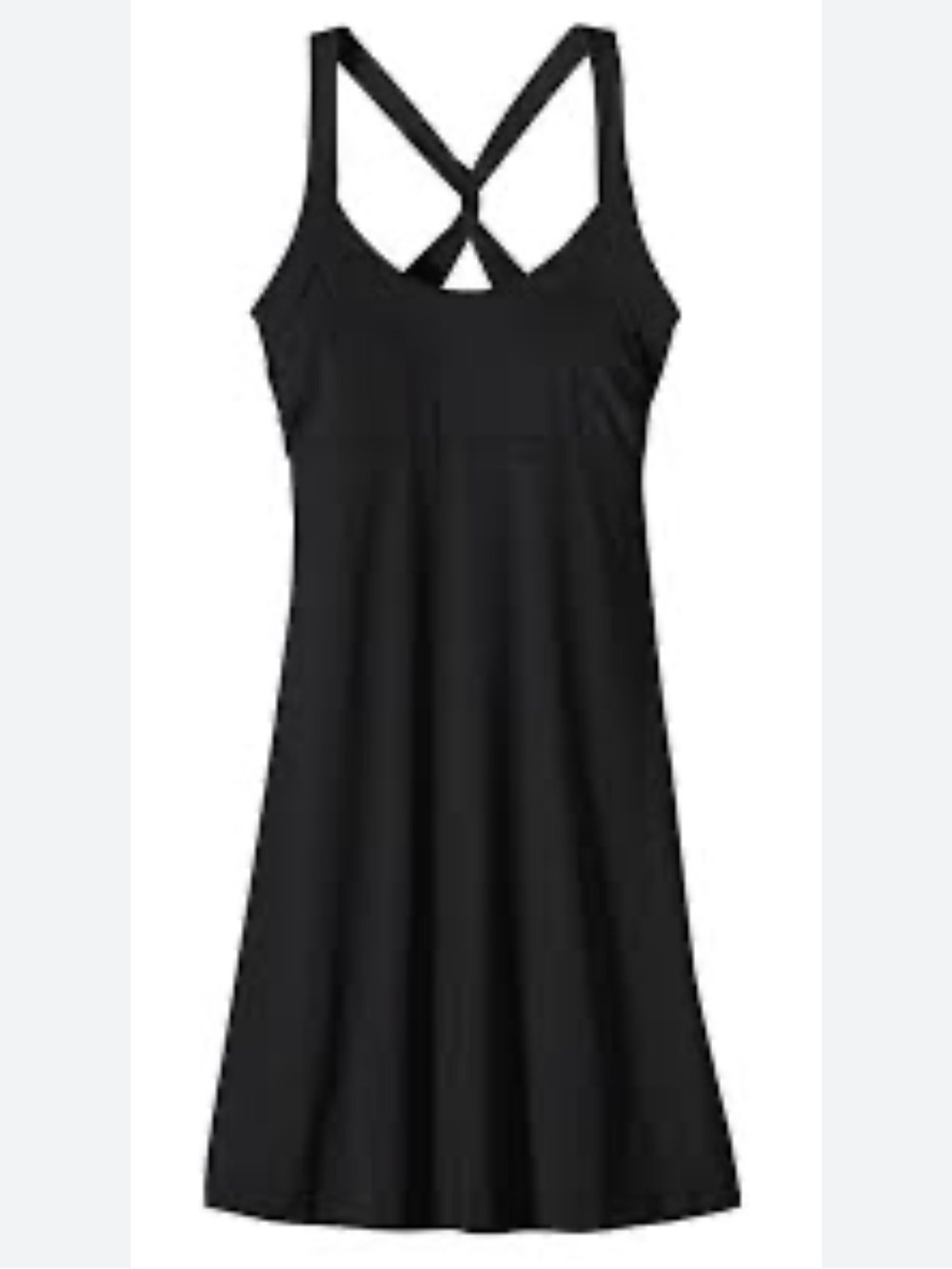 Patagonia Morning Glory Dress Black Sleeveless Athletic Dress Cross Back Small